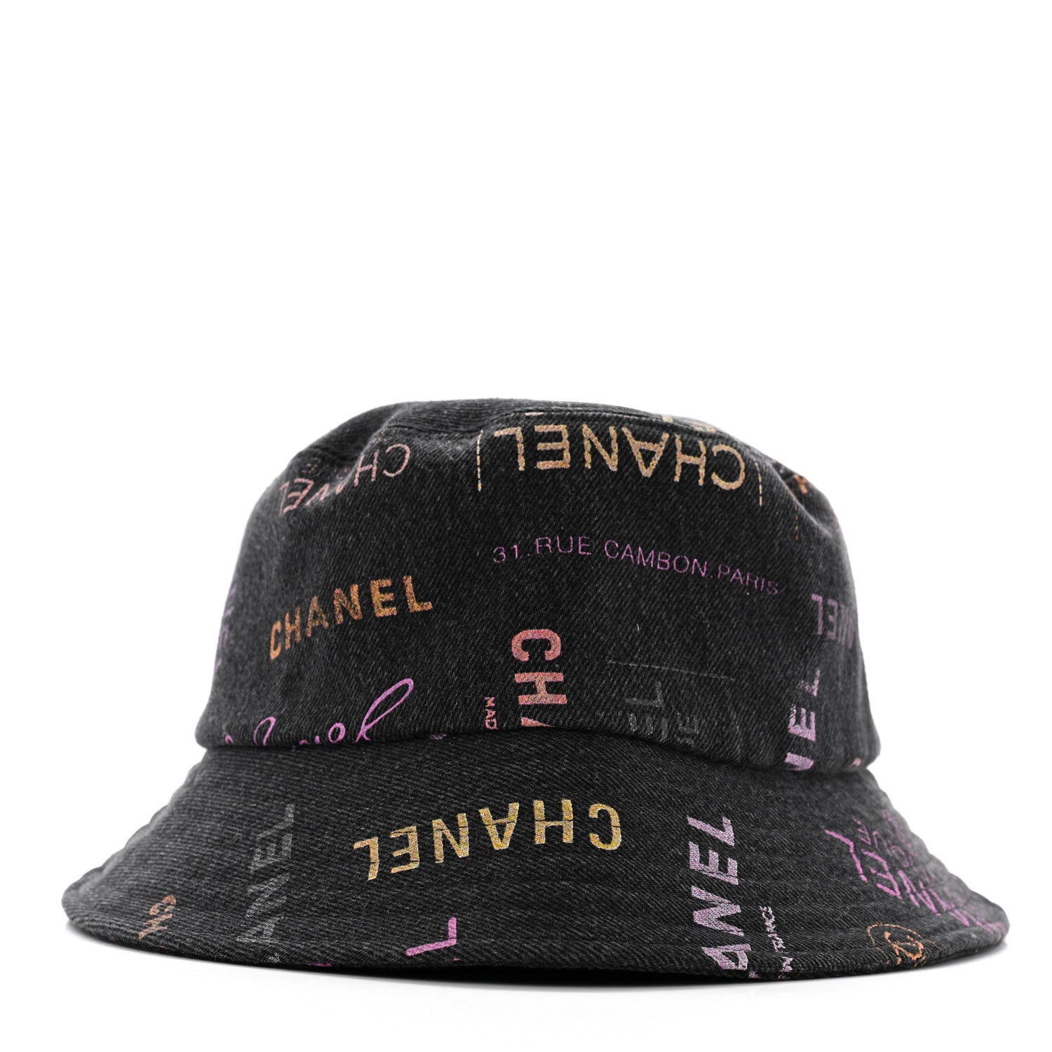 Chanel Denim Mood Cloche Bucket Hat L Black 3 of 8