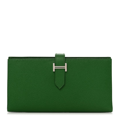 Hermes Epsom Bearn Gusset Wallet Vert Bengale 2 of 7