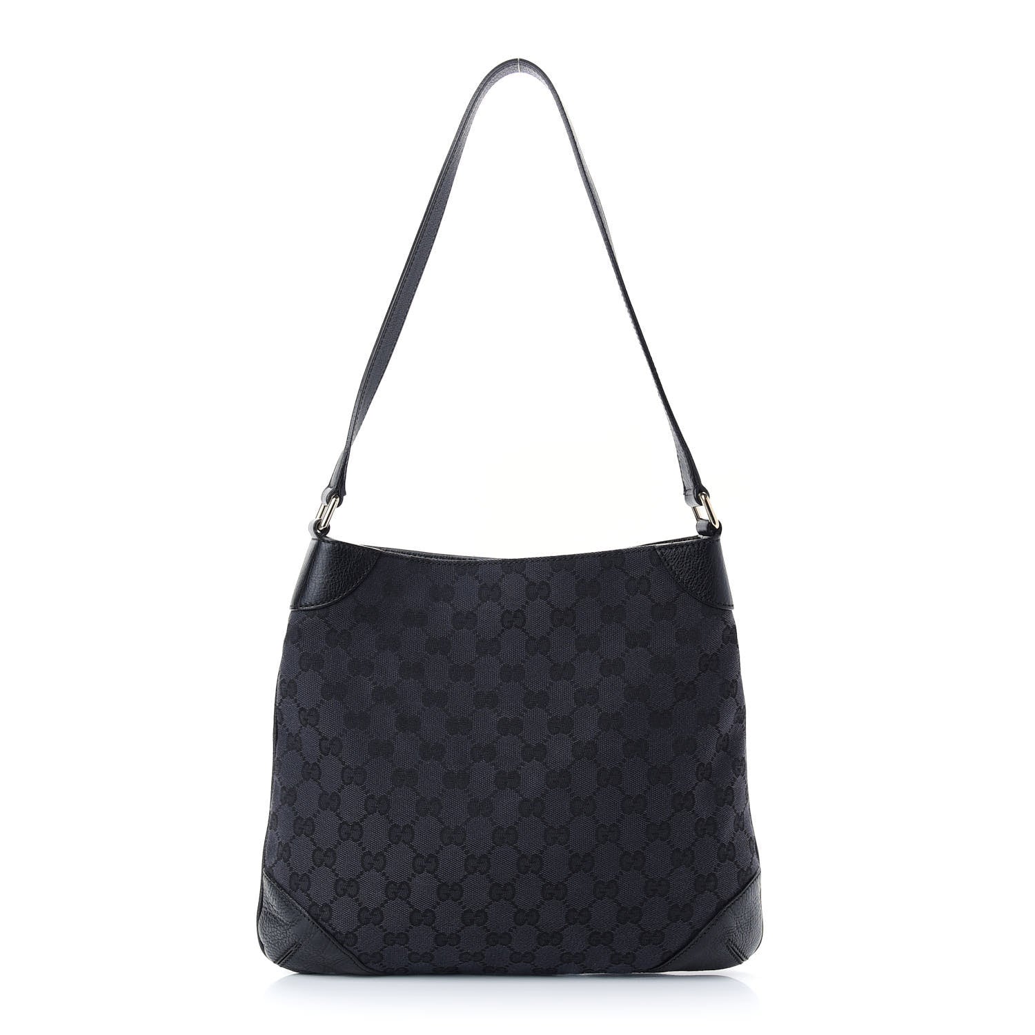 Gucci Nylon Monogram Signature Hobo Shoulder Bag Navy 1 of 9