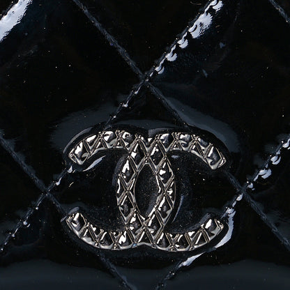 Chanel Patent Quilted Brilliant Yen Wallet Black 10 of 10