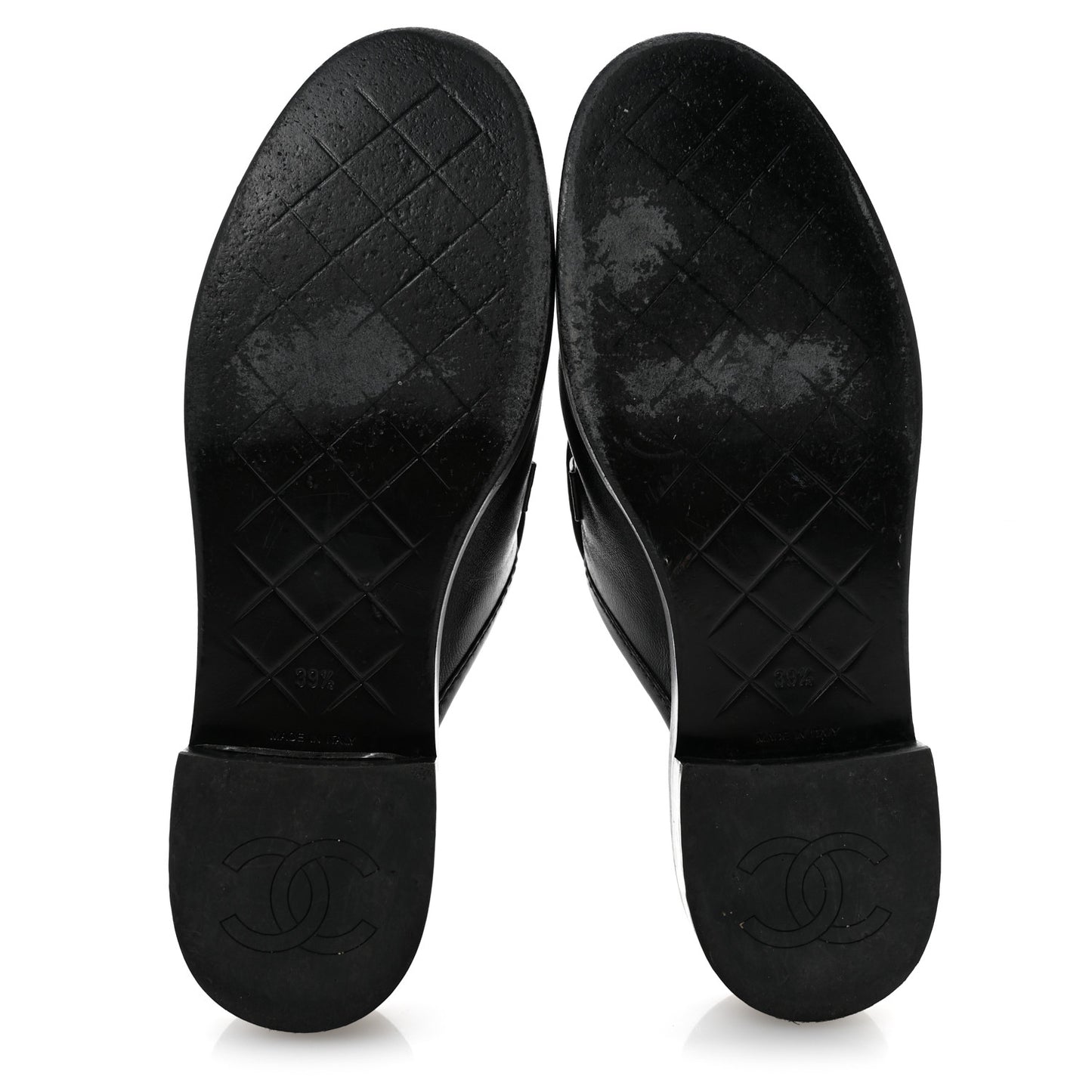 Lambskin Quilted CC Turnlock Mules 39.5 Black