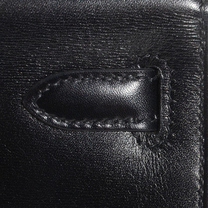 Hermes Box Kelly Cut Clutch Black 9 of 13