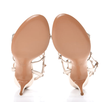 Valentino Garavani Metallic Nappa Rockstud Gladiator 70mm Sandals 37 Gold 5 of 11