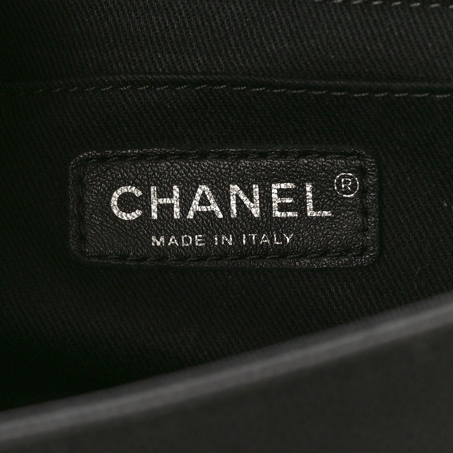 Washed Caviar Quilted Small Square Turn Around Ligne Flap Dark Grey