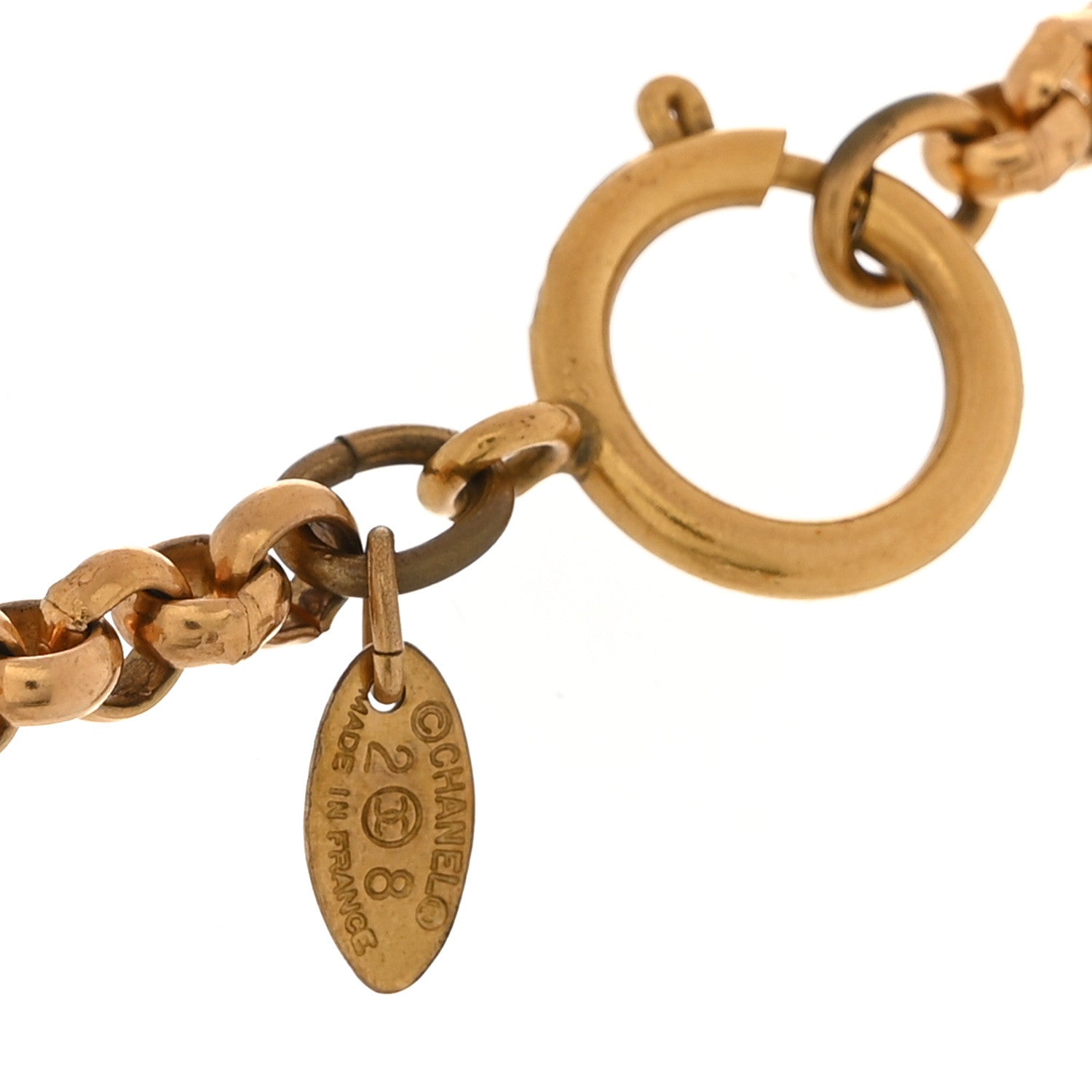 Chanel CC Chain Pendant Long Necklace Gold 4 of 4