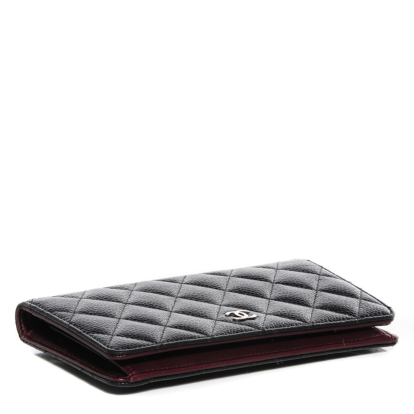 Caviar Quilted Yen Wallet Black
