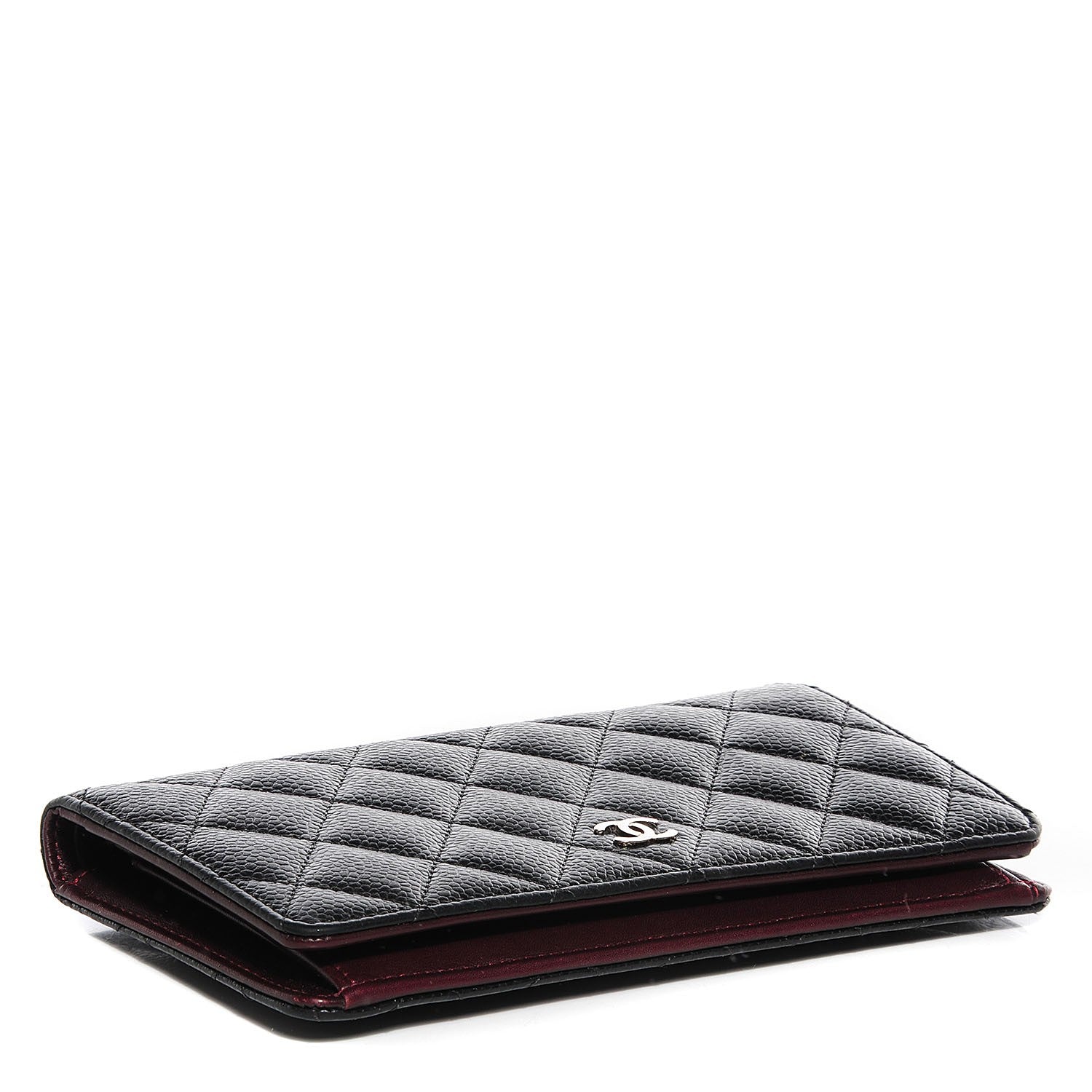 Chanel Caviar Quilted Yen Wallet Black 4 of 8