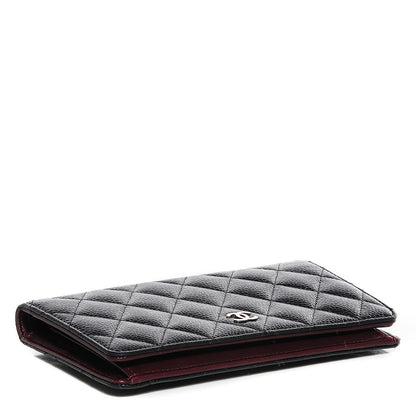 Chanel Caviar Quilted Yen Wallet Black 4 of 8