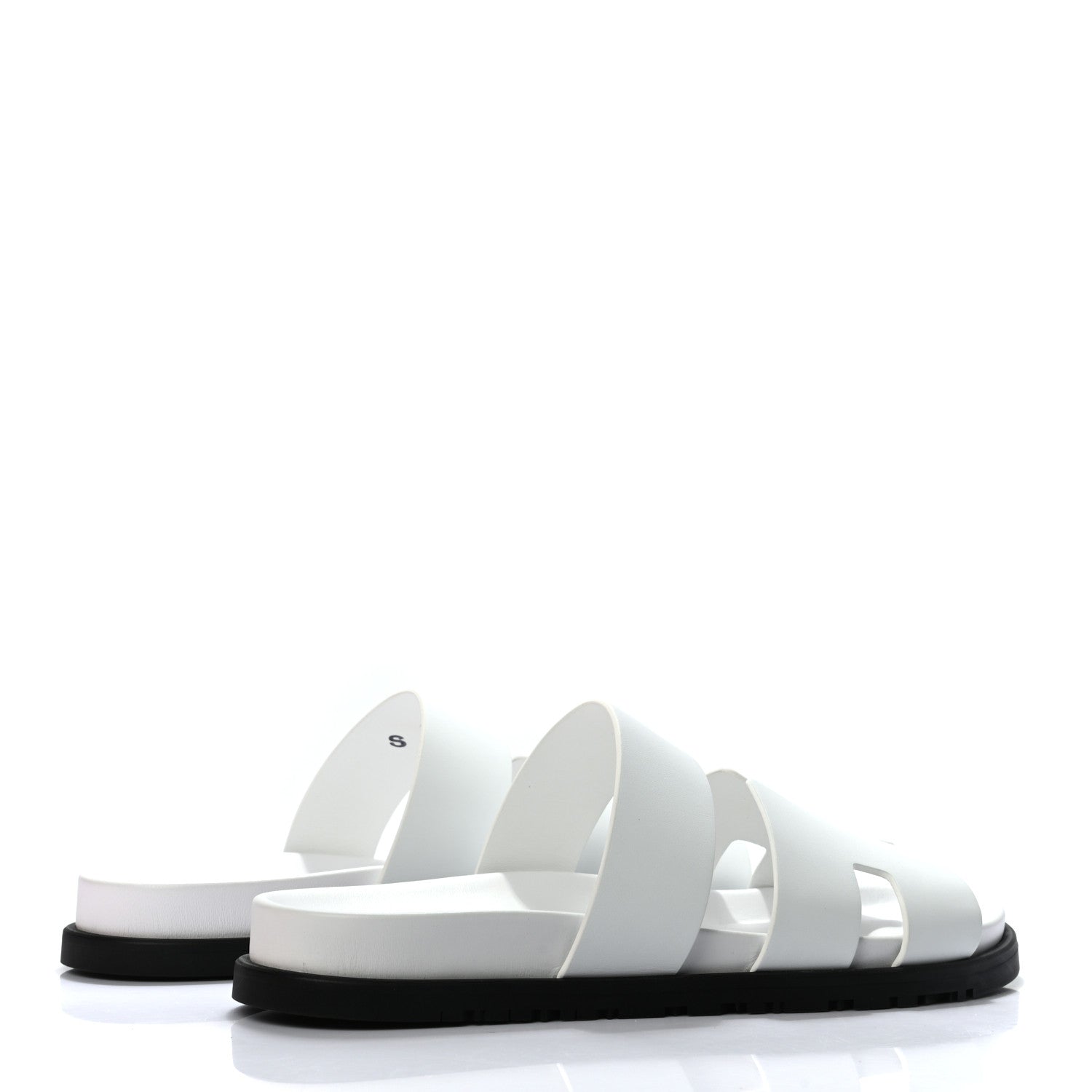 Hermes Calfskin Mens Chypre Sandals 41 White 4 of 8