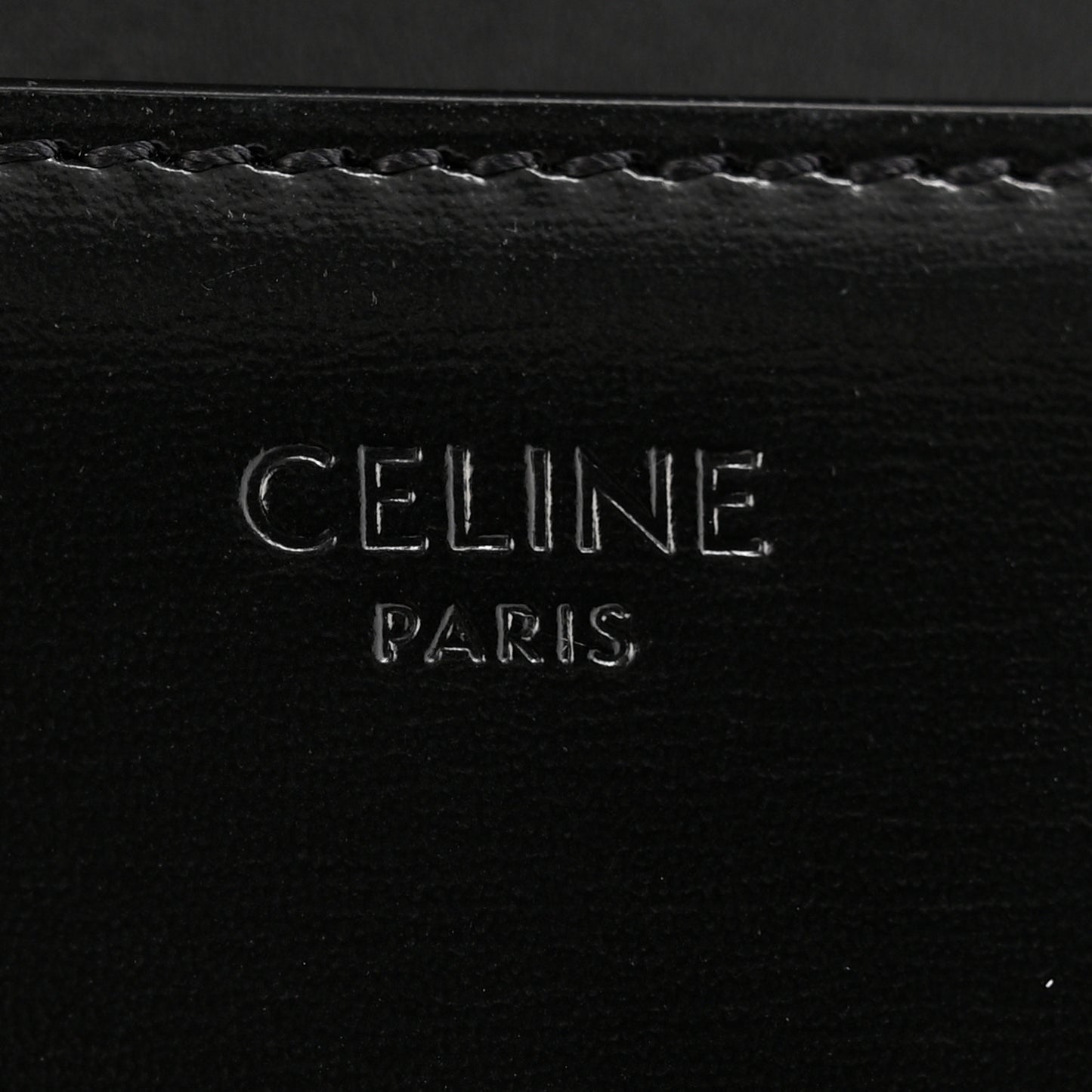 Shiny Calfskin Triomphe Chain Bag Black