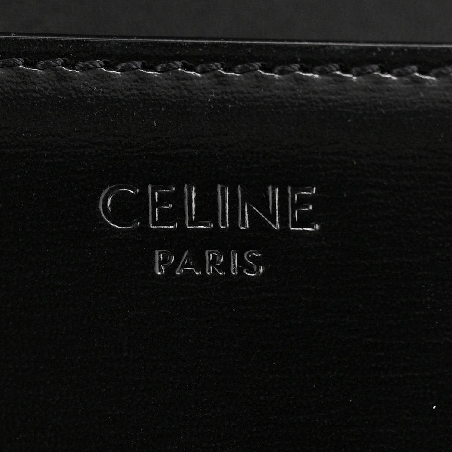 Celine Shiny Calfskin Triomphe Chain Bag Black 6 of 12