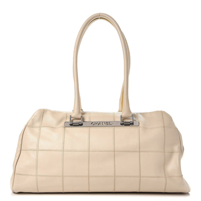 Chanel Caviar Square Stitched Large Tote Beige 1 of 26