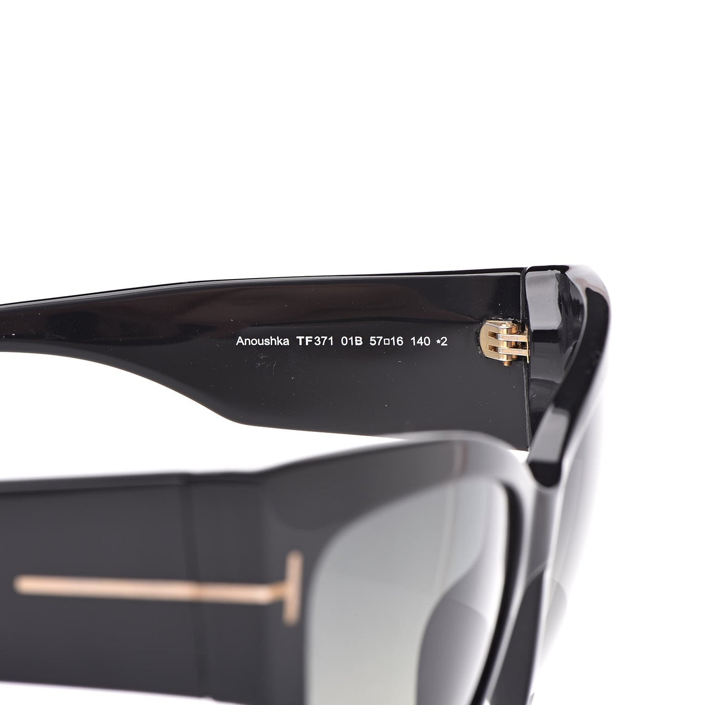 Acetate Anoushka Cat Eye Sunglasses TF371 Black