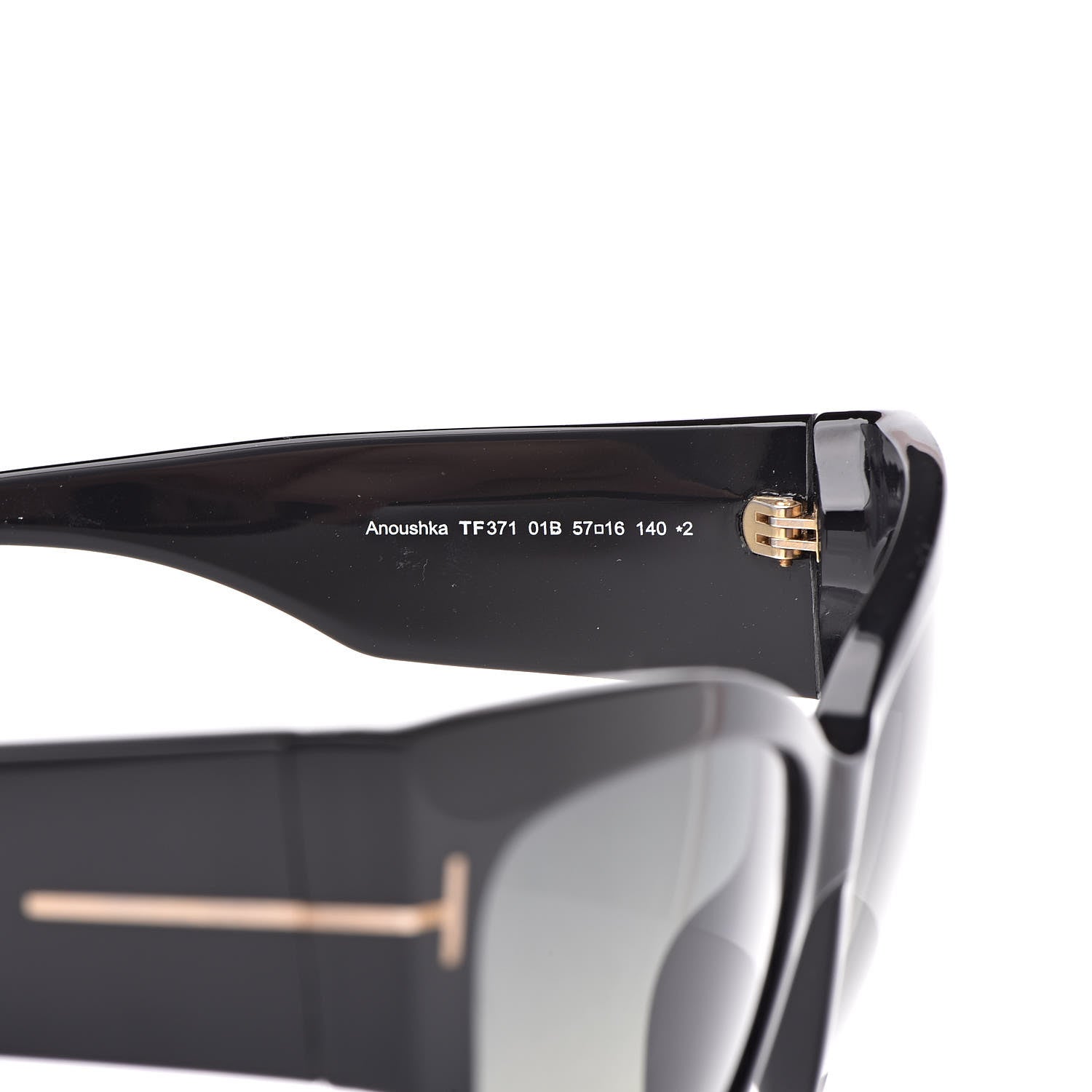 Tom Ford Acetate Anoushka Cat Eye Sunglasses TF371 Black 5 of 7