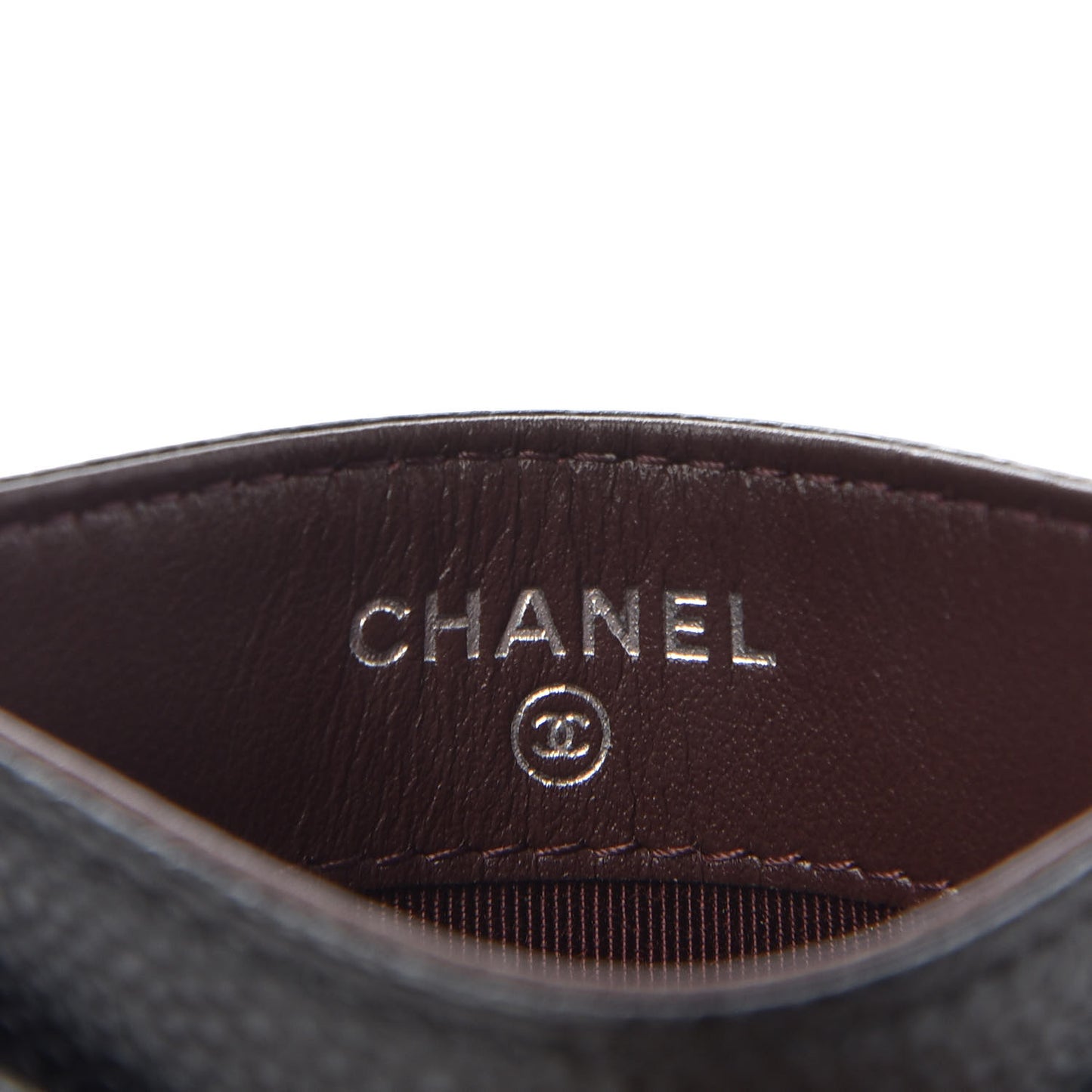 Caviar Quilted Card Holder Black