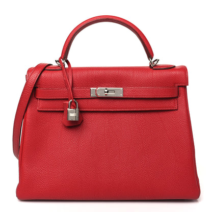 Hermes Togo Kelly Retourne 32 Rouge Vif 1 of 15