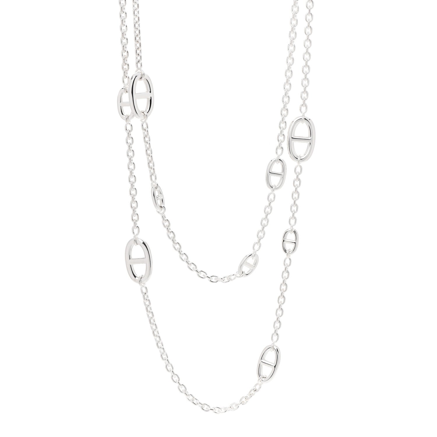 Hermes Sterling Silver Farandole Necklace 120 1 of 5