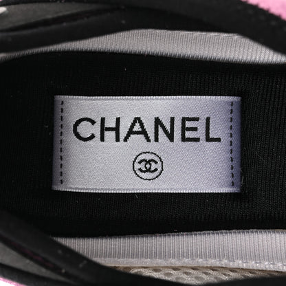 Chanel Suede Calfskin Nylon Grosgrain CC Sneakers 39 Dark Pink 7 of 10