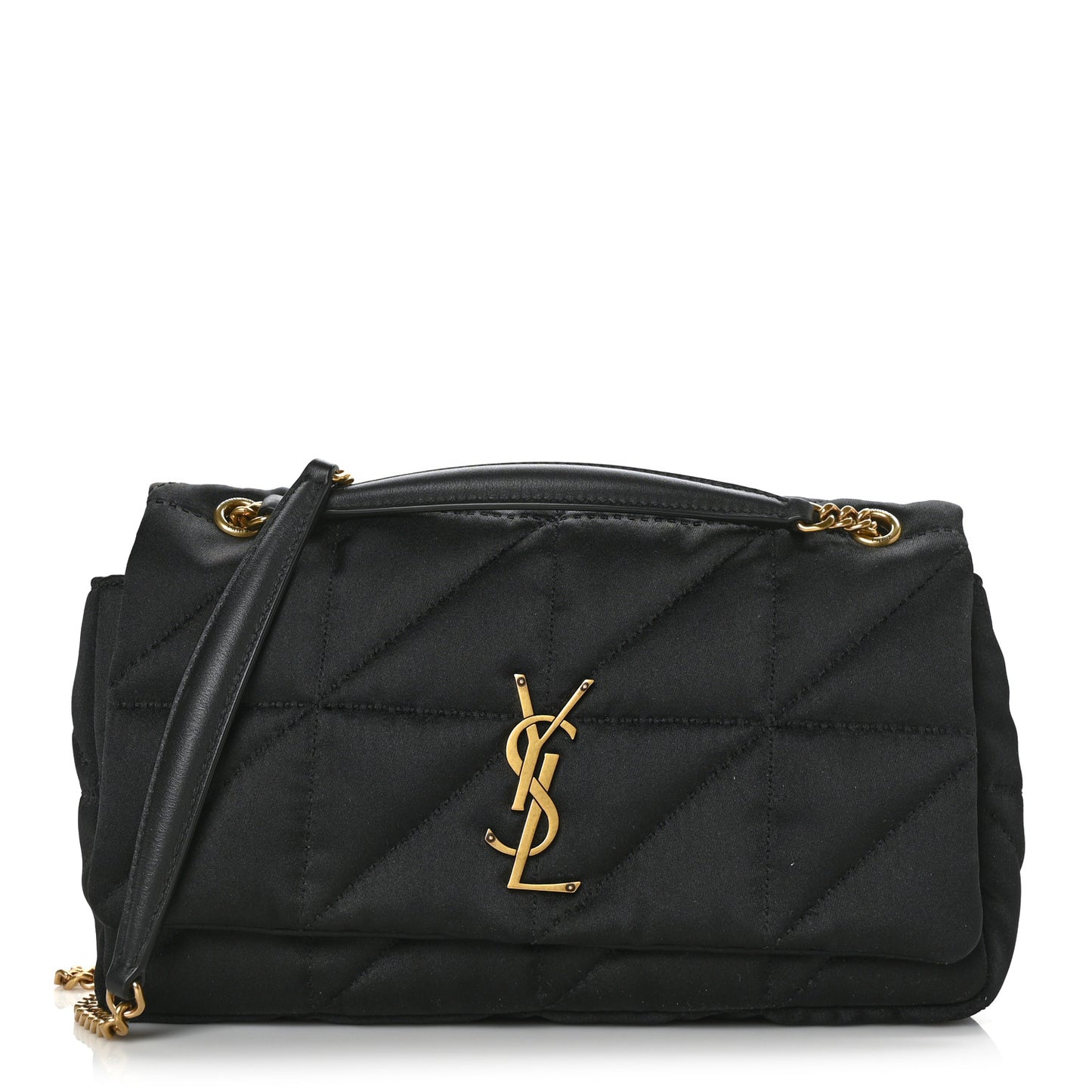 Satin Patchwork Monogram Medium Jamie Black