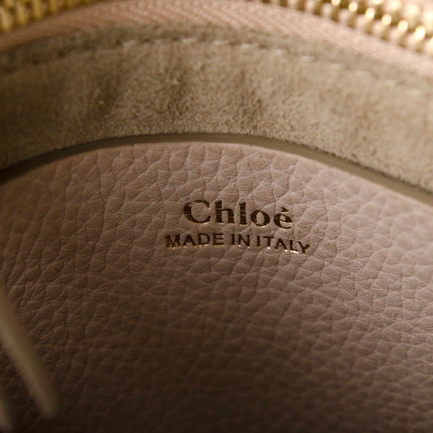 Chloe Grained Calfskin Mini Hayley Hobo Cement Pink 6 of 6