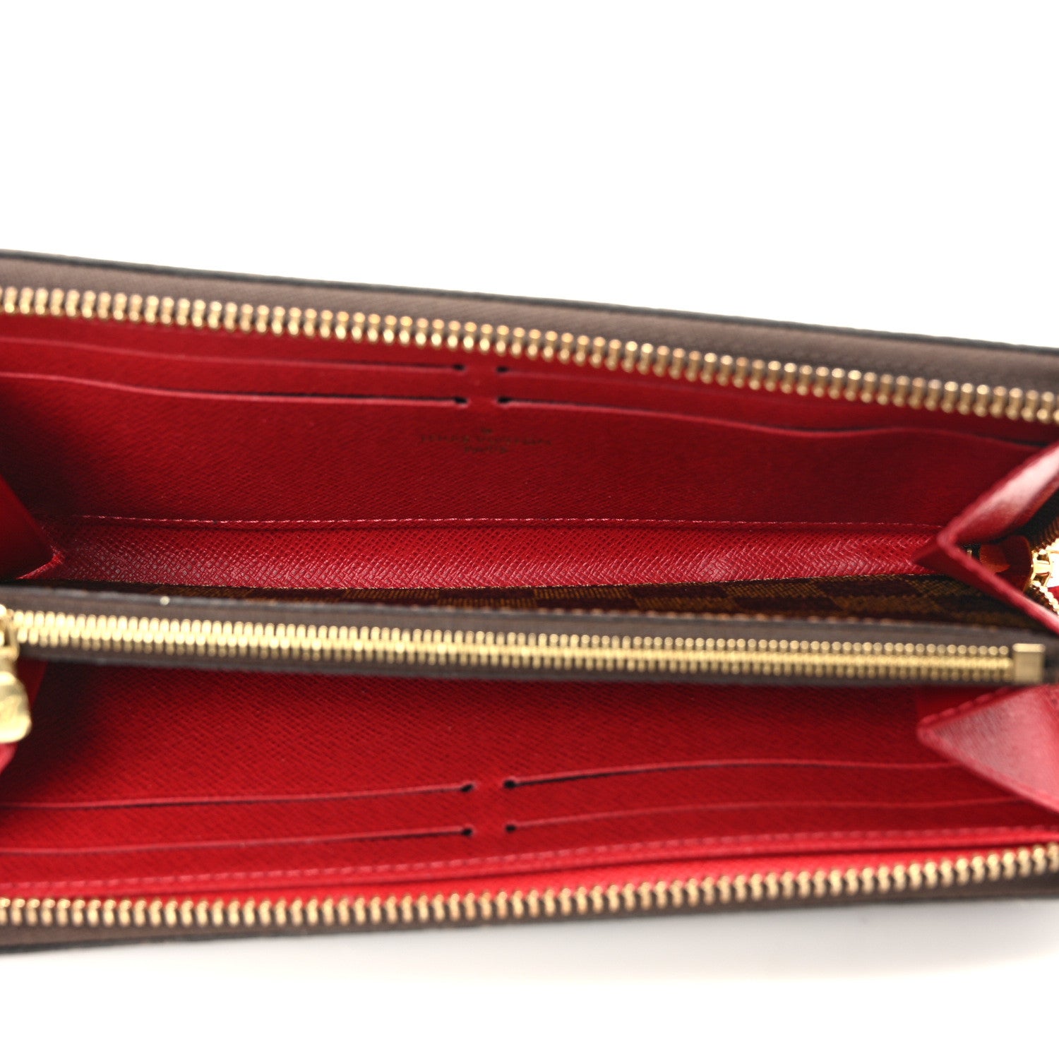 Louis Vuitton Damier Ebene Clemence Wallet Cherry 5 of 10