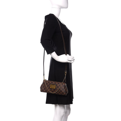 Louis Vuitton Damier Ebene Eva Clutch 2 of 11