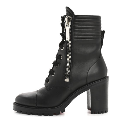 Christian Louboutin En Hiver Mixed Dual-Zip Booties 39 Black 1 of 13