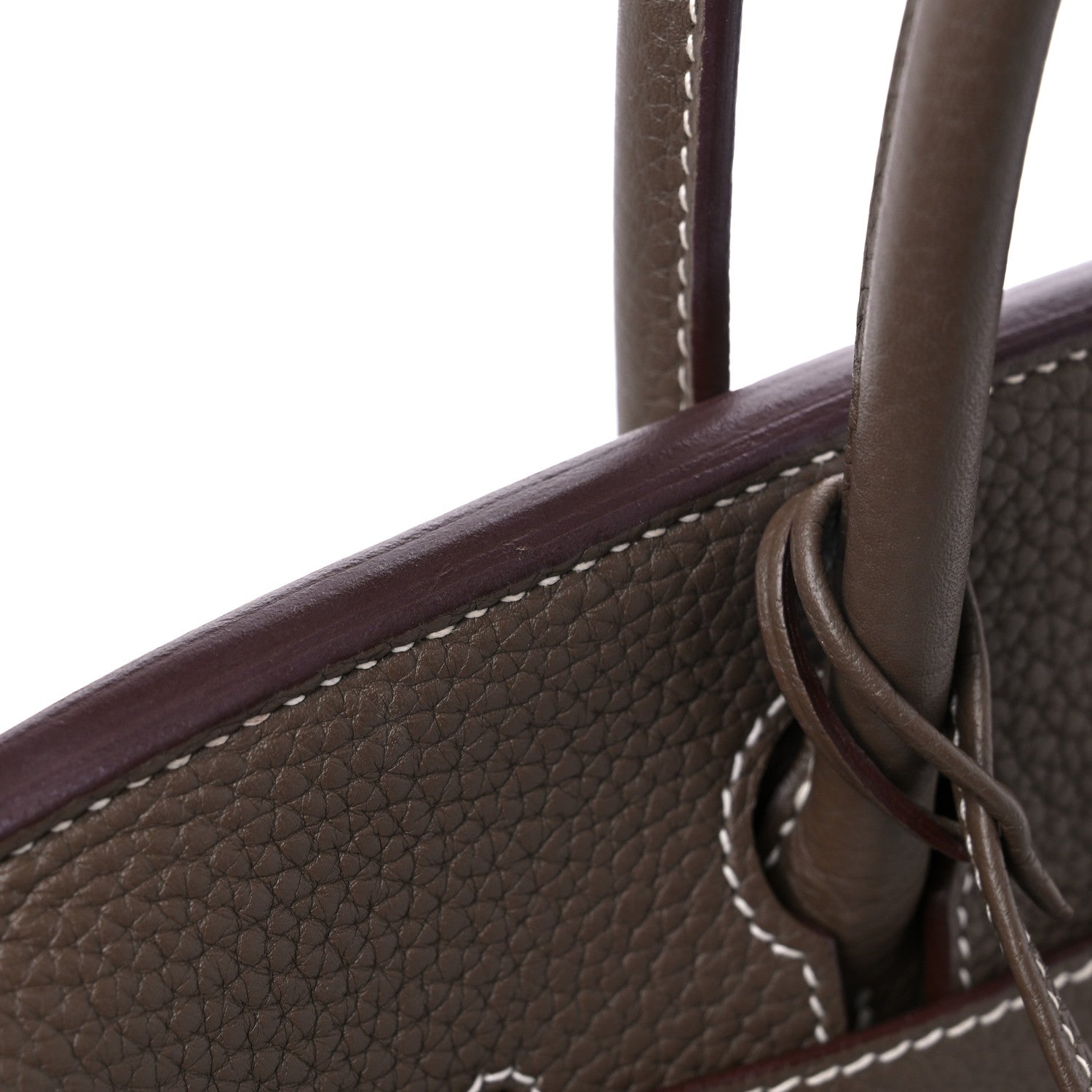 Hermes Taurillon Clemence Birkin 30 Etoupe 12 of 13