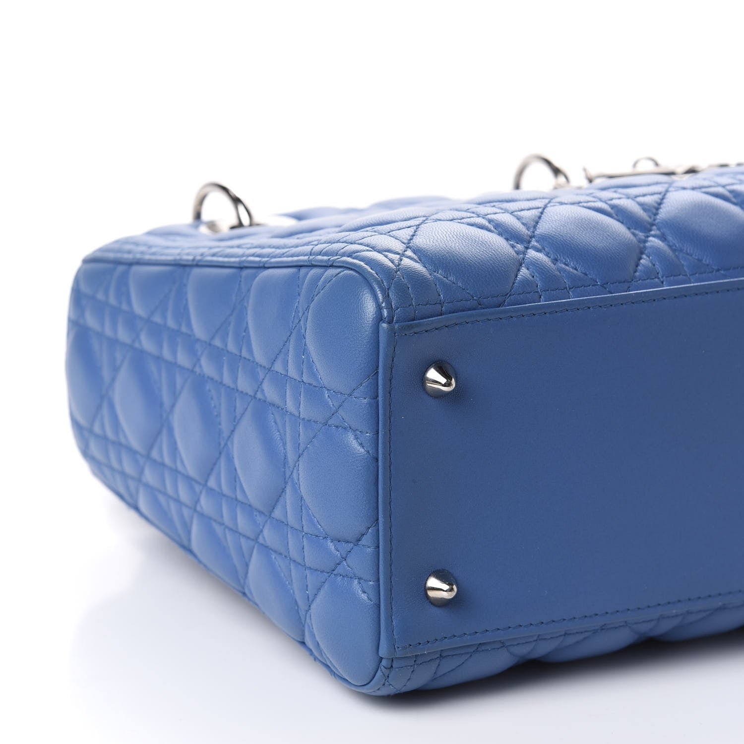 Christian Dior Lambskin Cannage Medium Lady Dior Blue Pastel 6 of 10