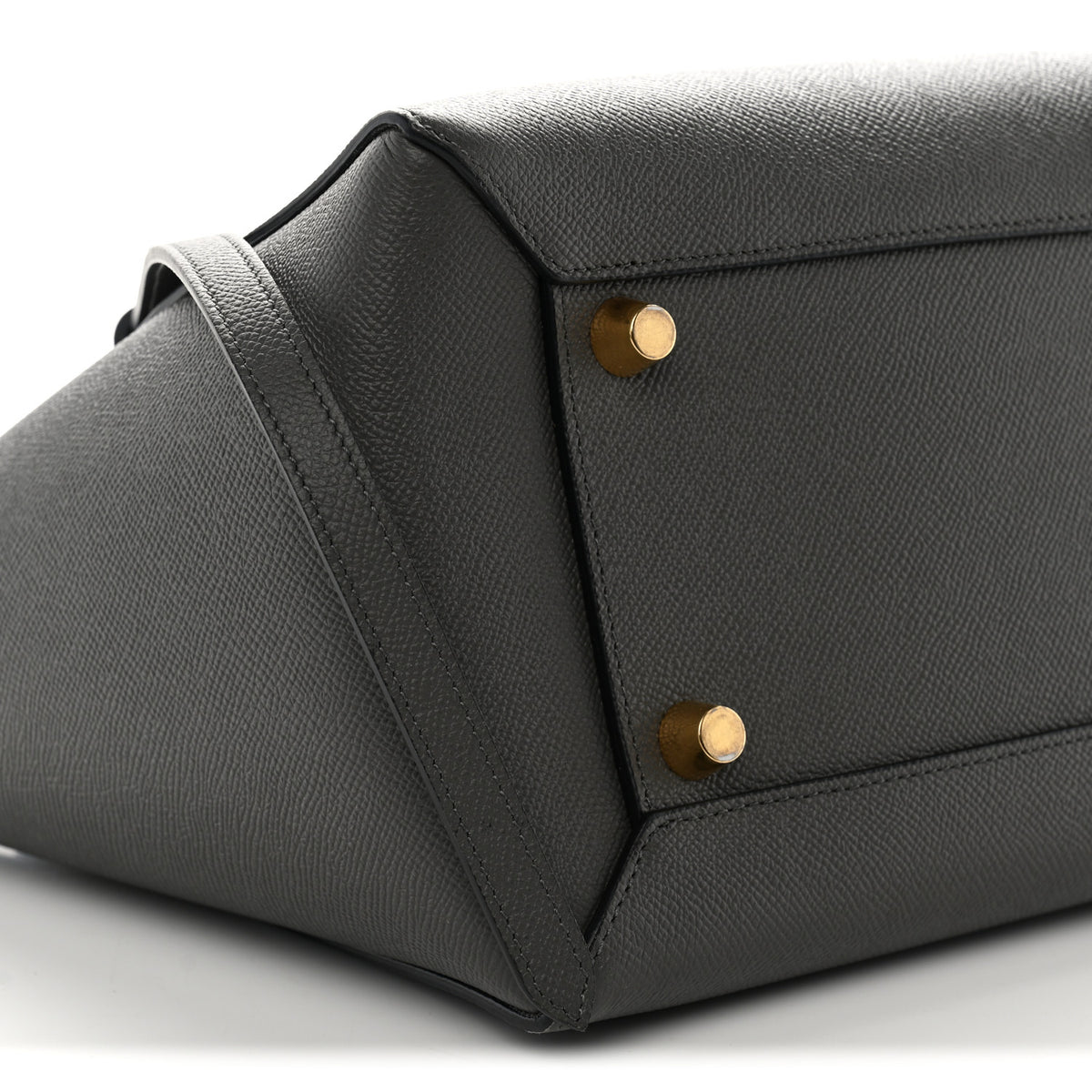Grained Calfskin Mini Belt Bag Grey