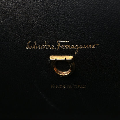 Salvatore Ferragamo Calfskin Snakeskin Woven The Studio Box Tote Pink Brown 7 of 10