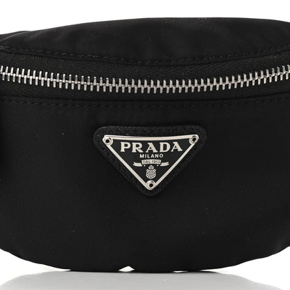 Prada Re-Nylon Travel Saffiano Metal Triangle Logo Mini Arm Pouch Black 6 of 9