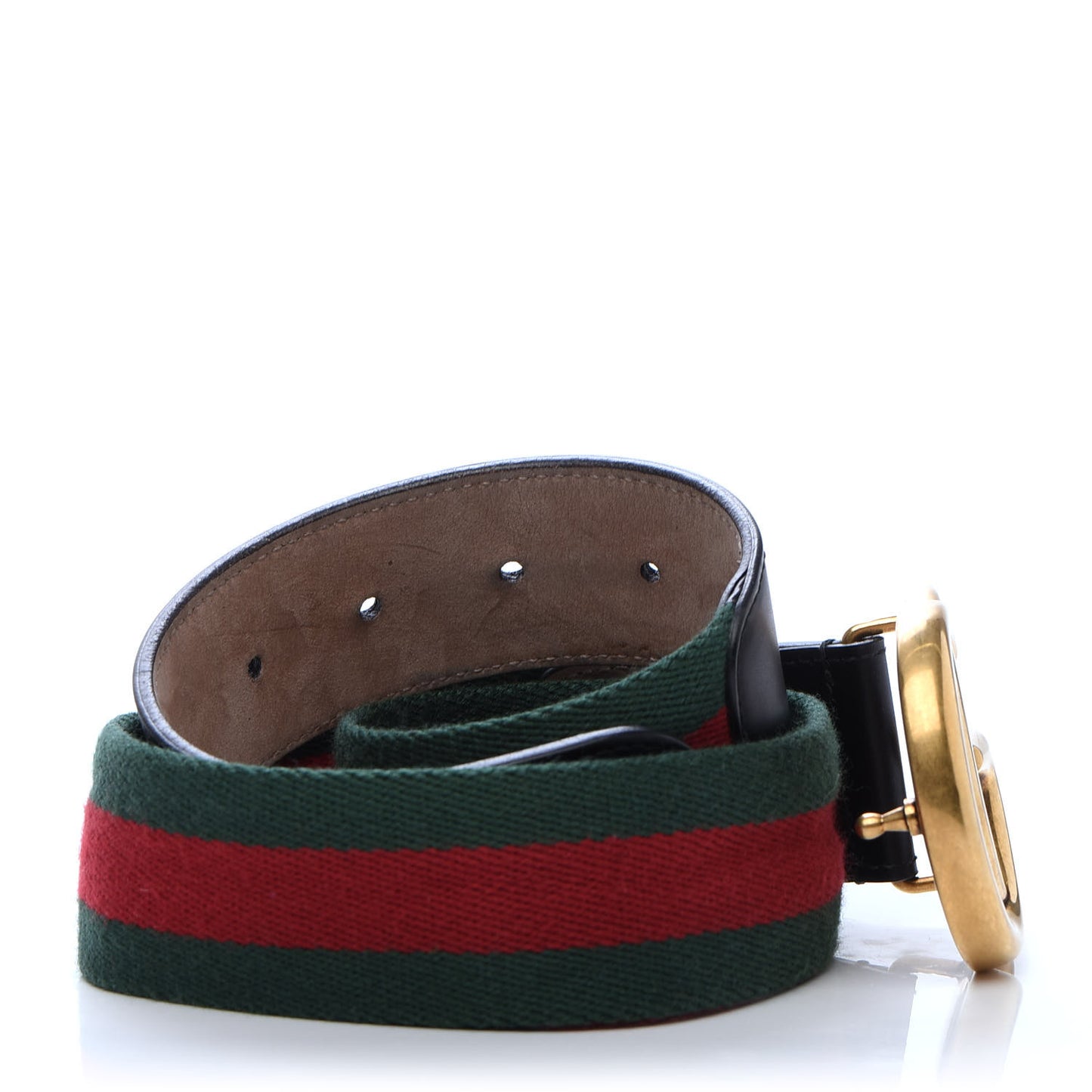 Nylon Calfskin Double G Web 40mm Belt 70 28 Green Red Black