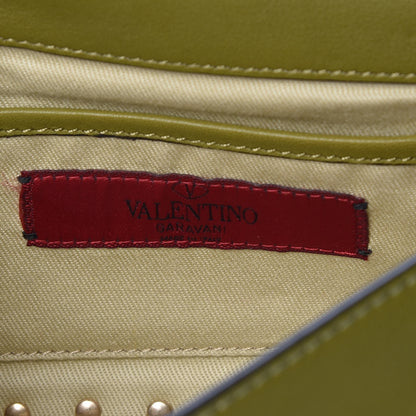 Valentino Garavani Vitello Mini Rockstud Flap Saddle Crossbody Bag Military Green 8 of 9