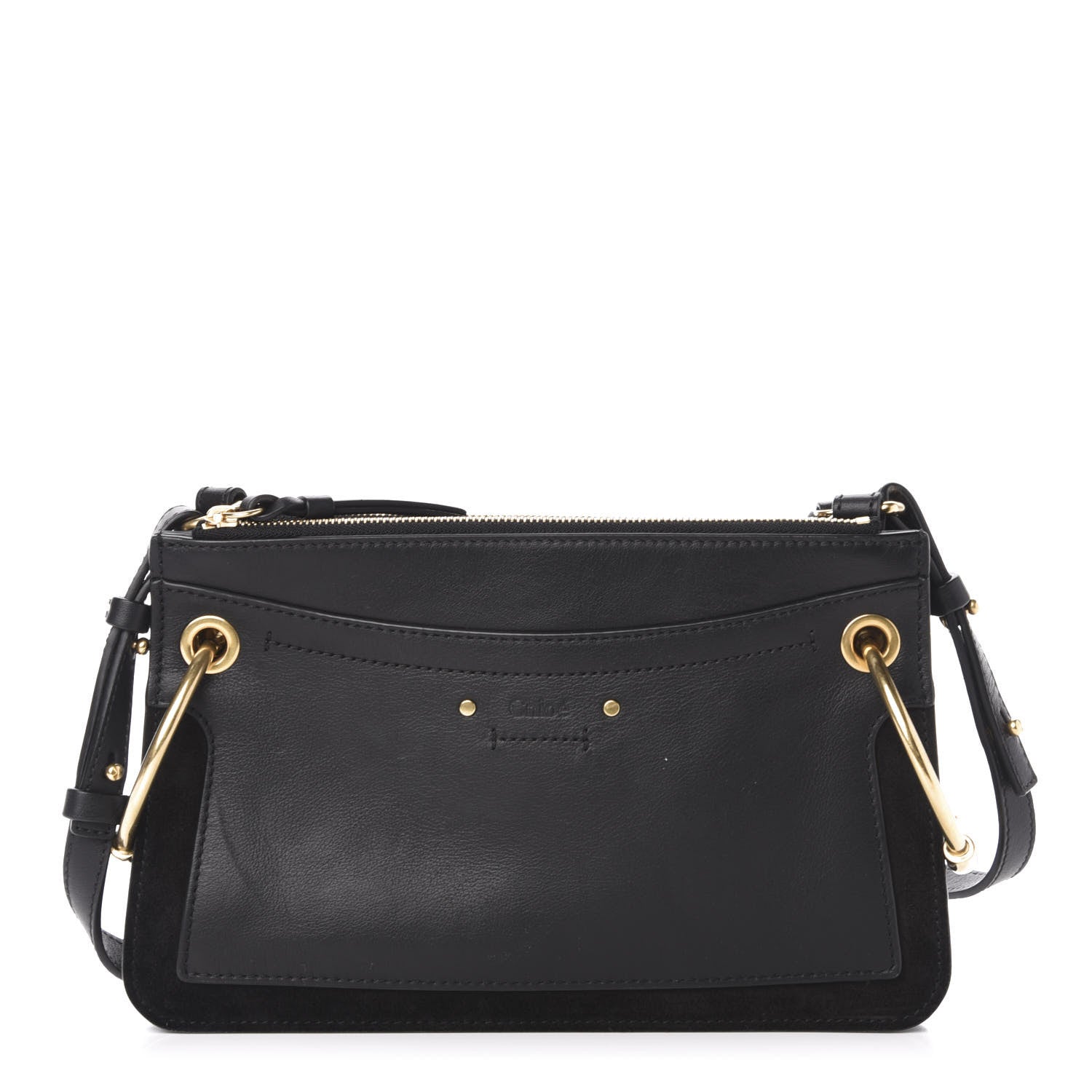 Chloe Calfskin Suede Mini Roy Bag Black 1 of 14