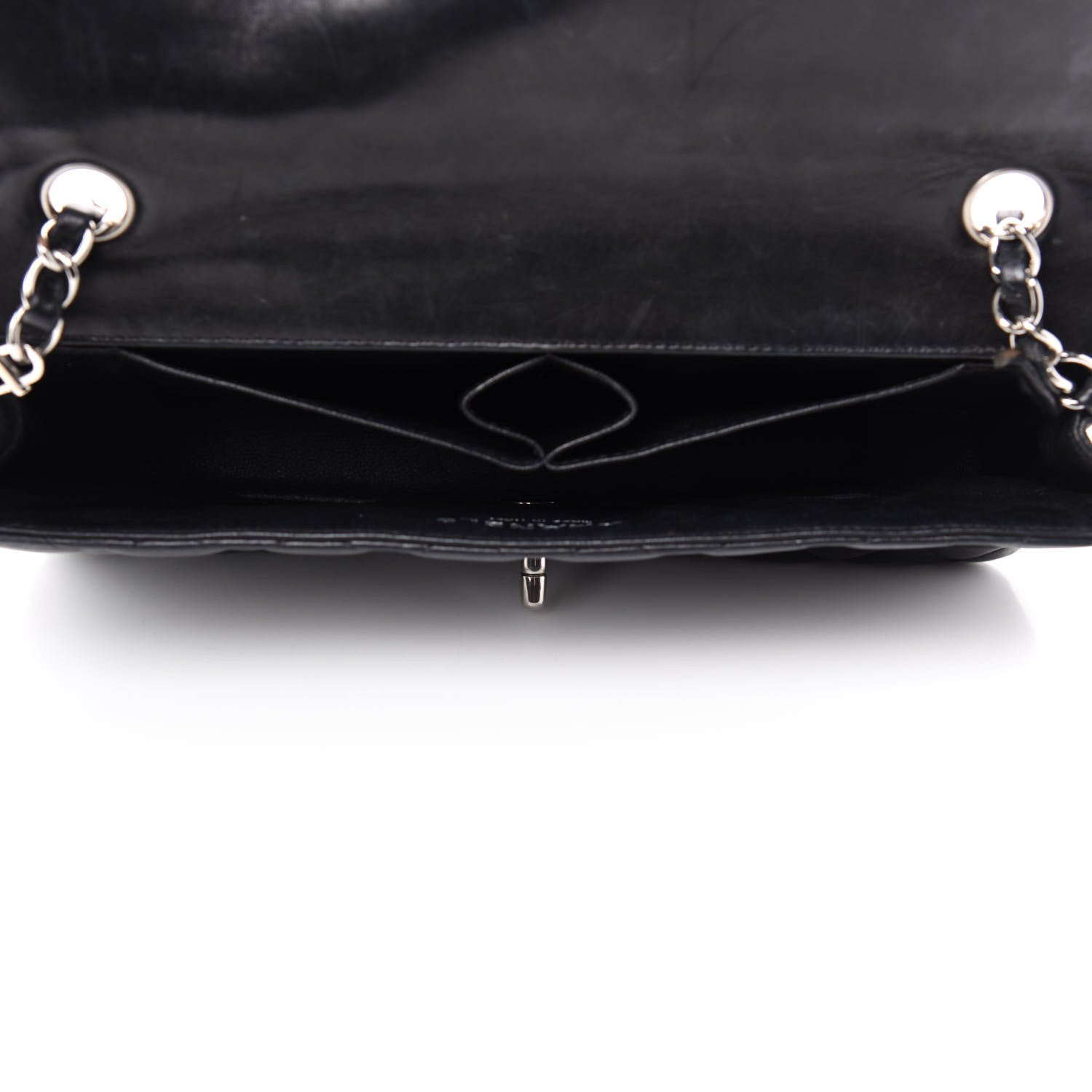 Chanel Lambskin Quilted East West Flap Black 5 of 12