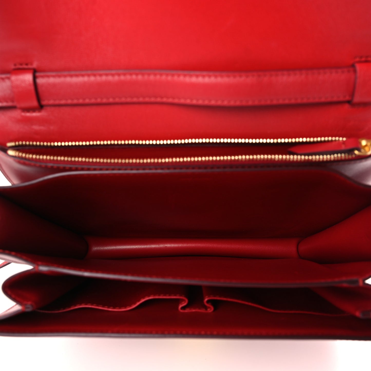 Box Calfskin Medium Classic Box Flap Bag Red