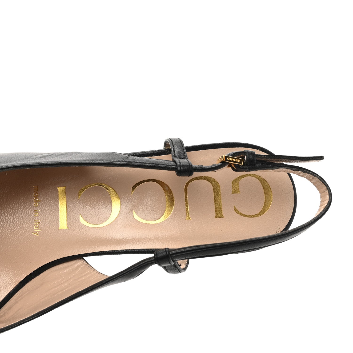 Gucci Nappa Horsebit Platform 35/120mm Slingback Pumps 36.5 Black 9 of 14