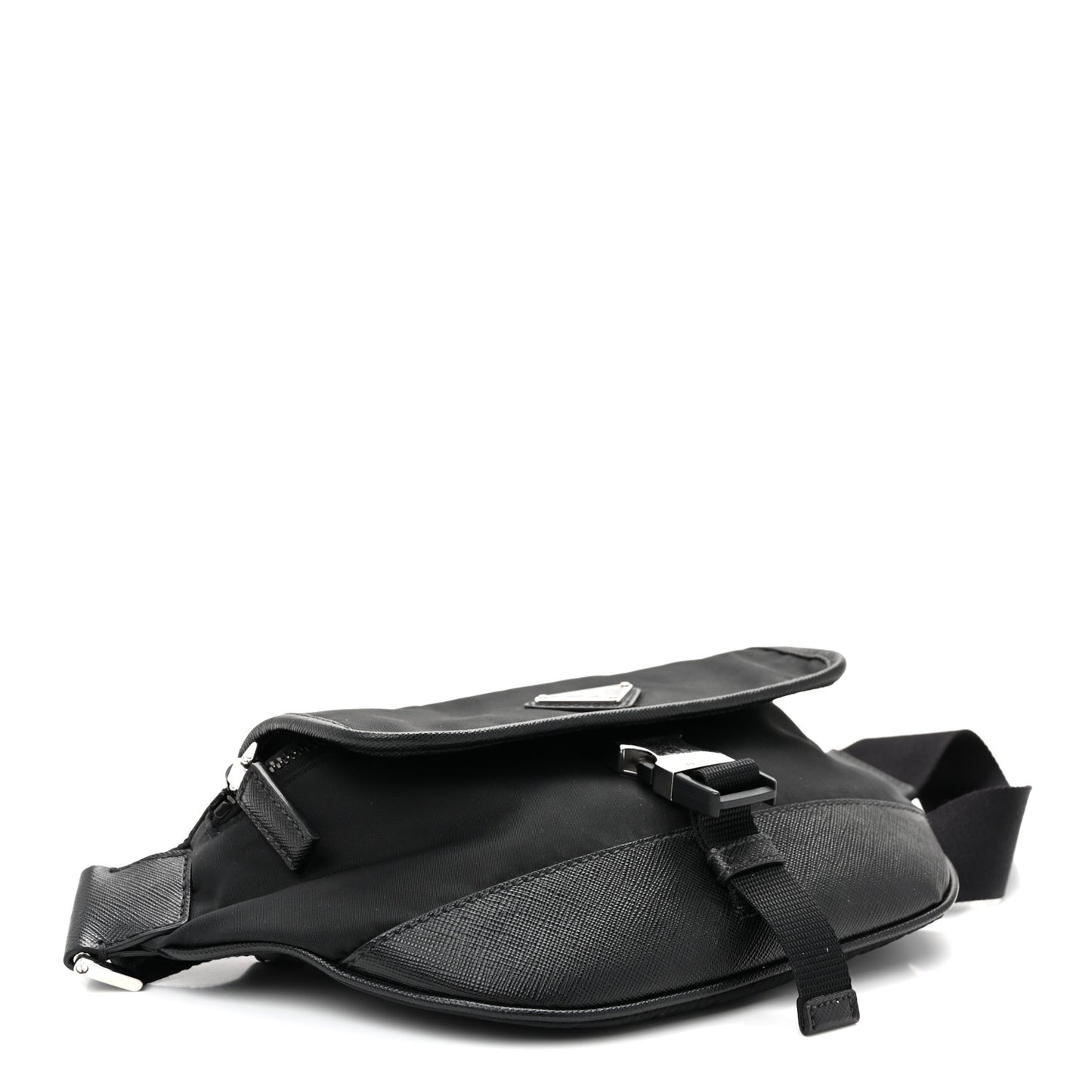 Re-Nylon Saffiano Sling Bag Black