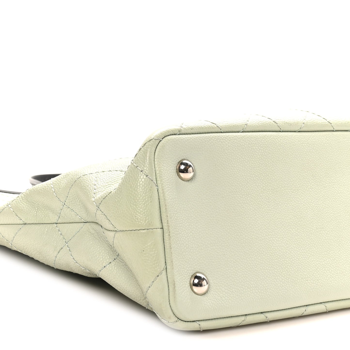 Grained Calfskin Shopping Fever Tote Green