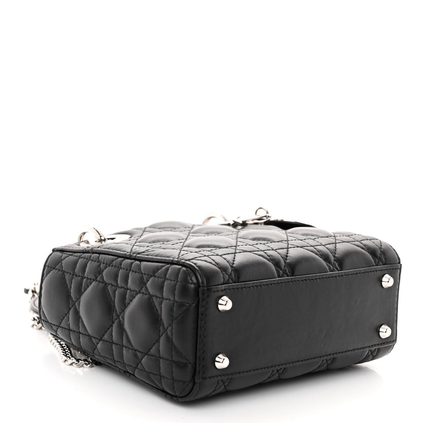 Lambskin Cannage Mini Lady Dior Black