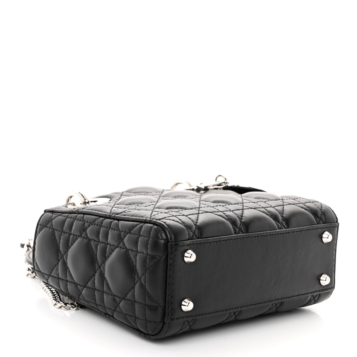 Christian Dior Lambskin Cannage Mini Lady Dior Black 5 of 10