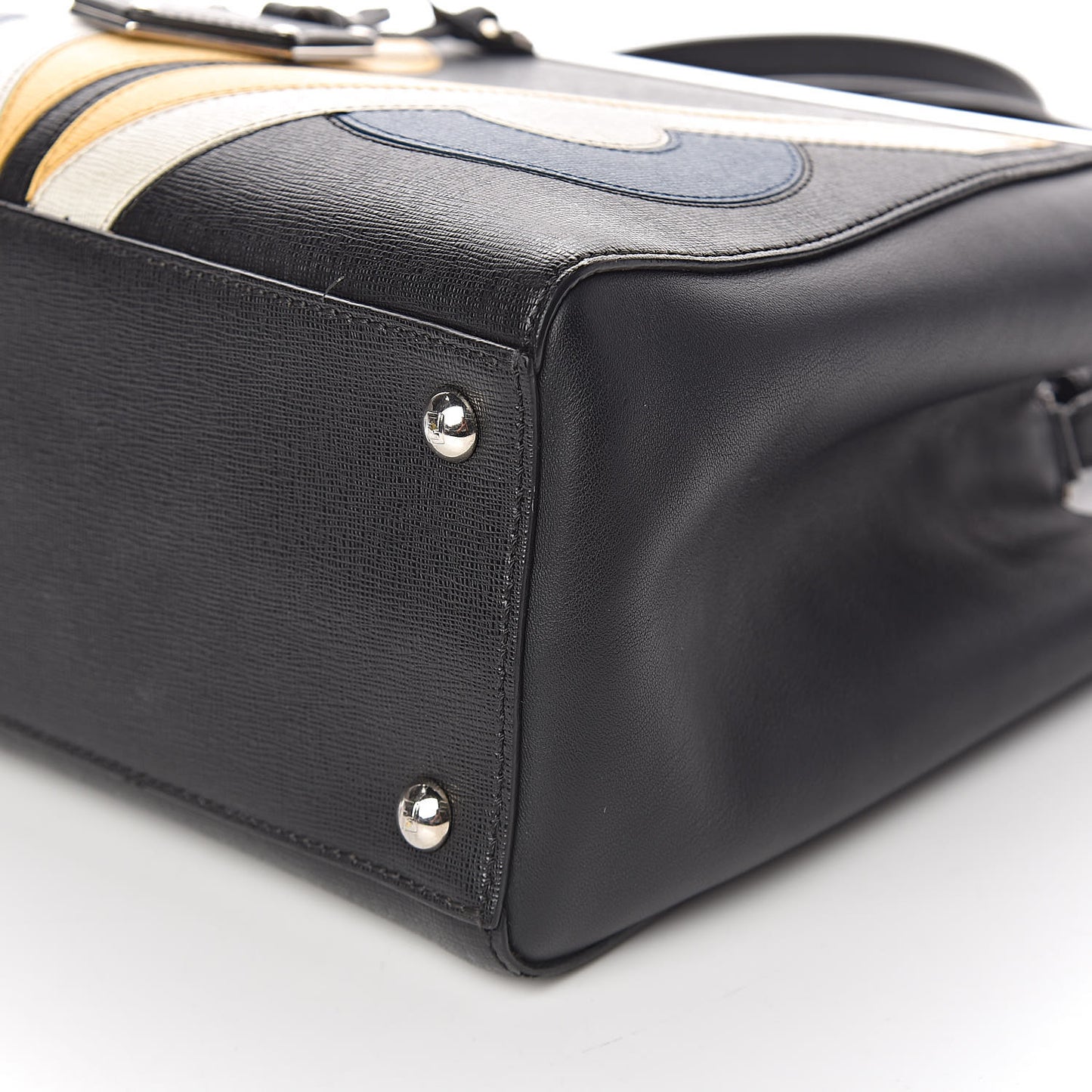 Saffiano Monster Colorblock Petite 2Jours Tote Black