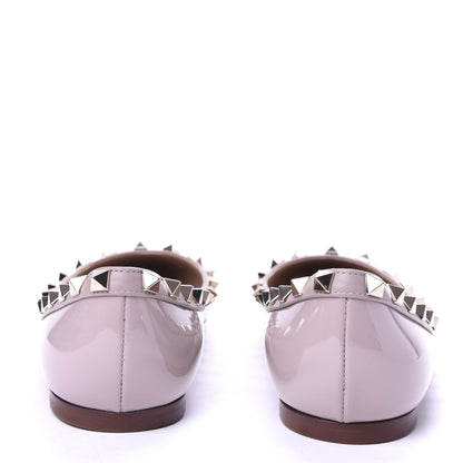Valentino Garavani Patent Rockstud Ballerina Flats 37 Poudre 6 of 10