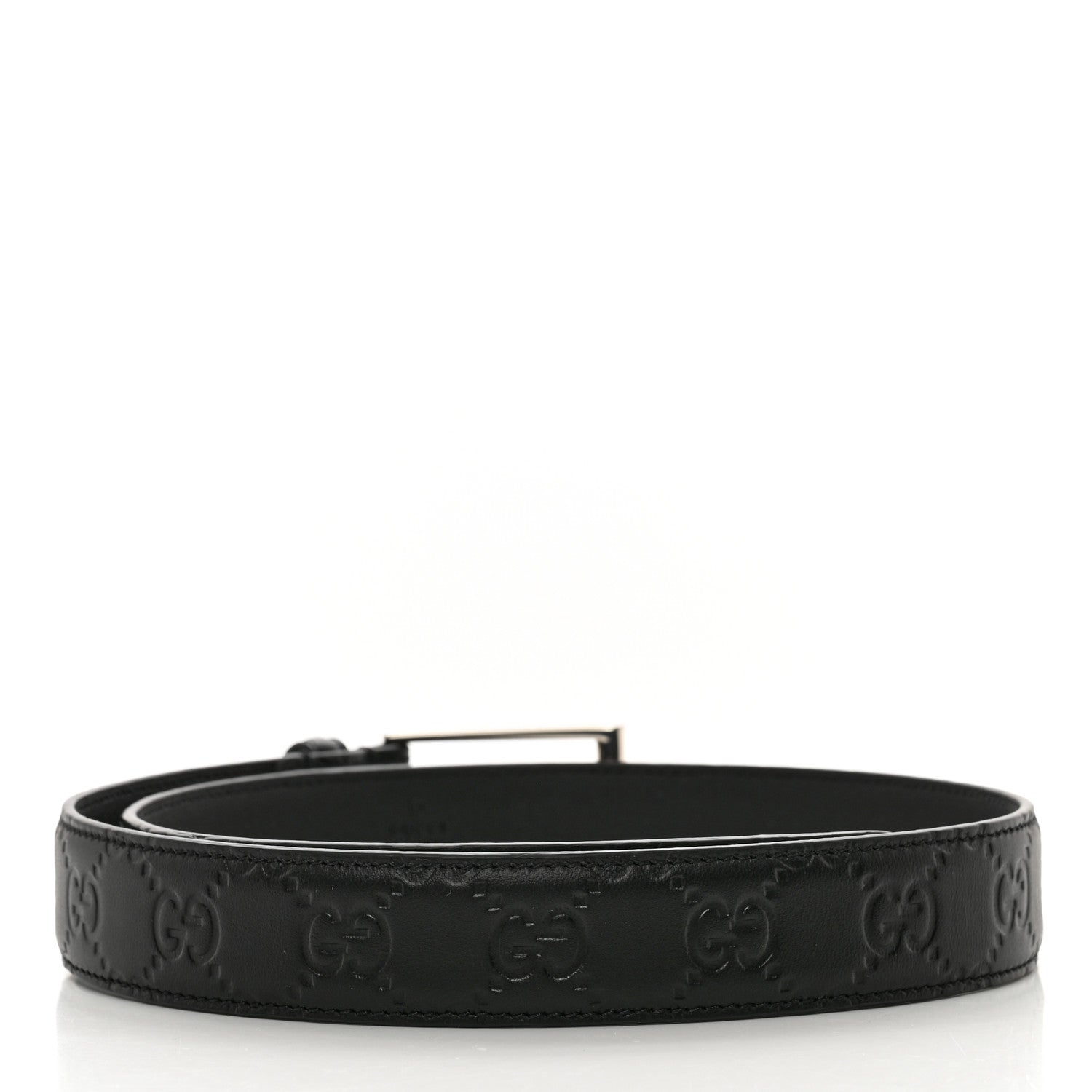 Gucci Guccissima Signature 30mm Belt 75 30 Black 2 of 5