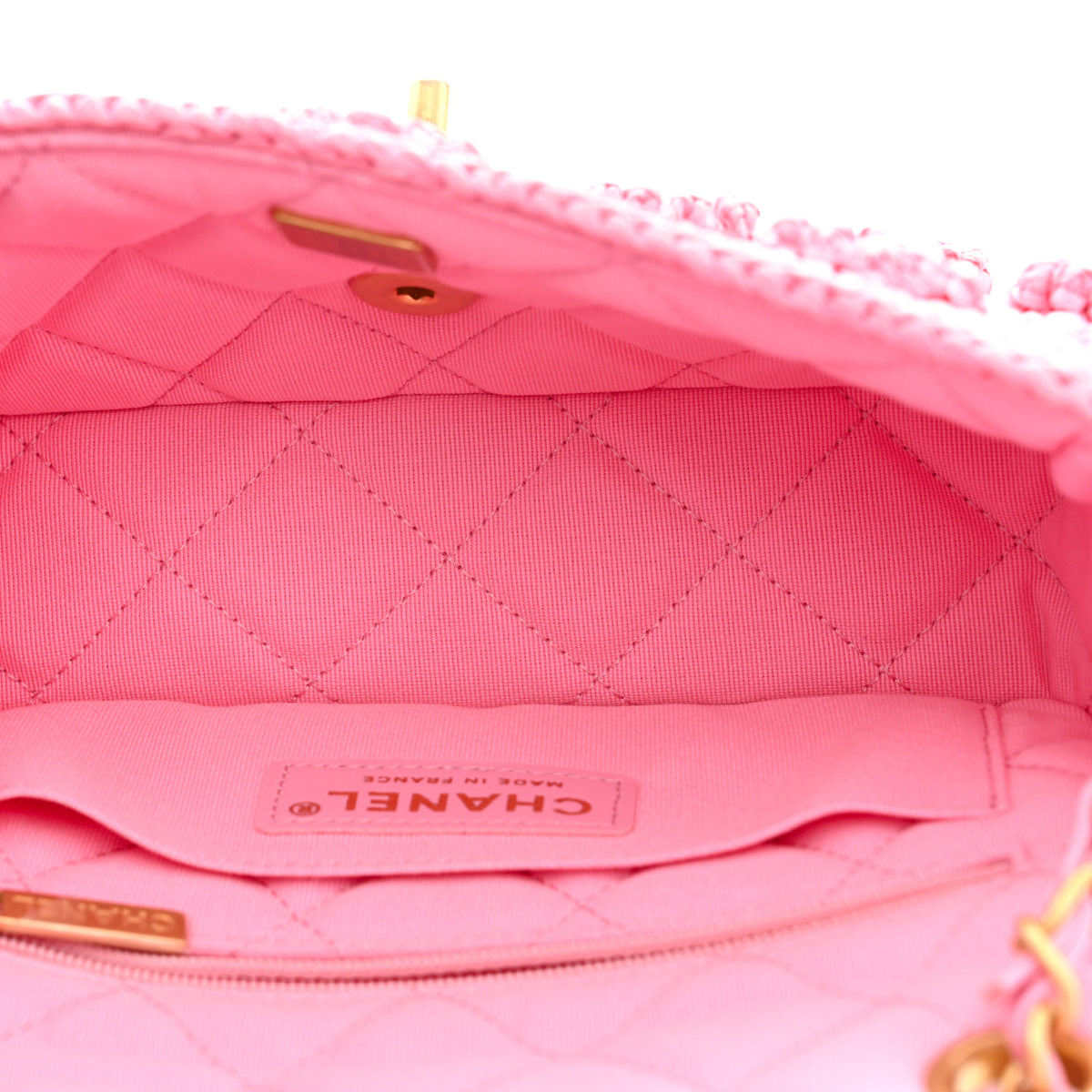 Raffia Small Dolce Raffia Flap Bag Pink