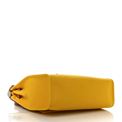 Hermes Vache Hunter Toile Officier Herbag Zip PM 31 PM Natural Jaune De Naples 4 of 12