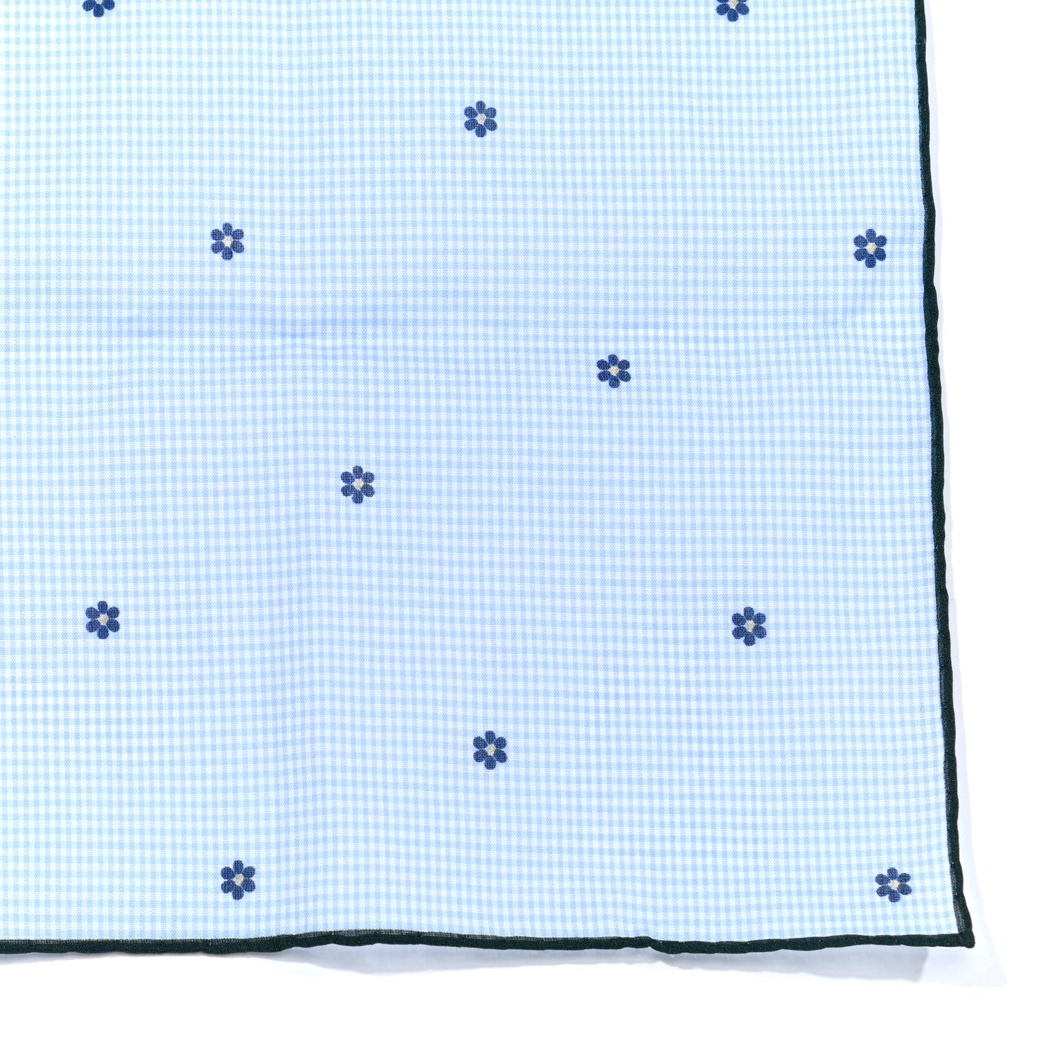 Gucci Cotton Popeline Flower Pocket Square Blue 2 of 4