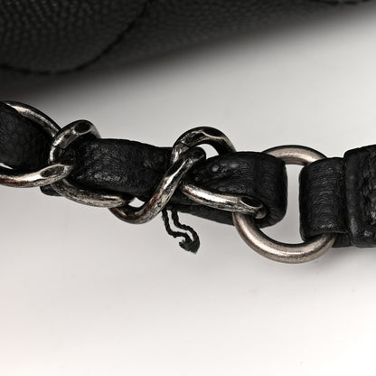 Chanel Caviar Lizard Quilted Large Coco Handle Shopping Tote Black 15 of 15