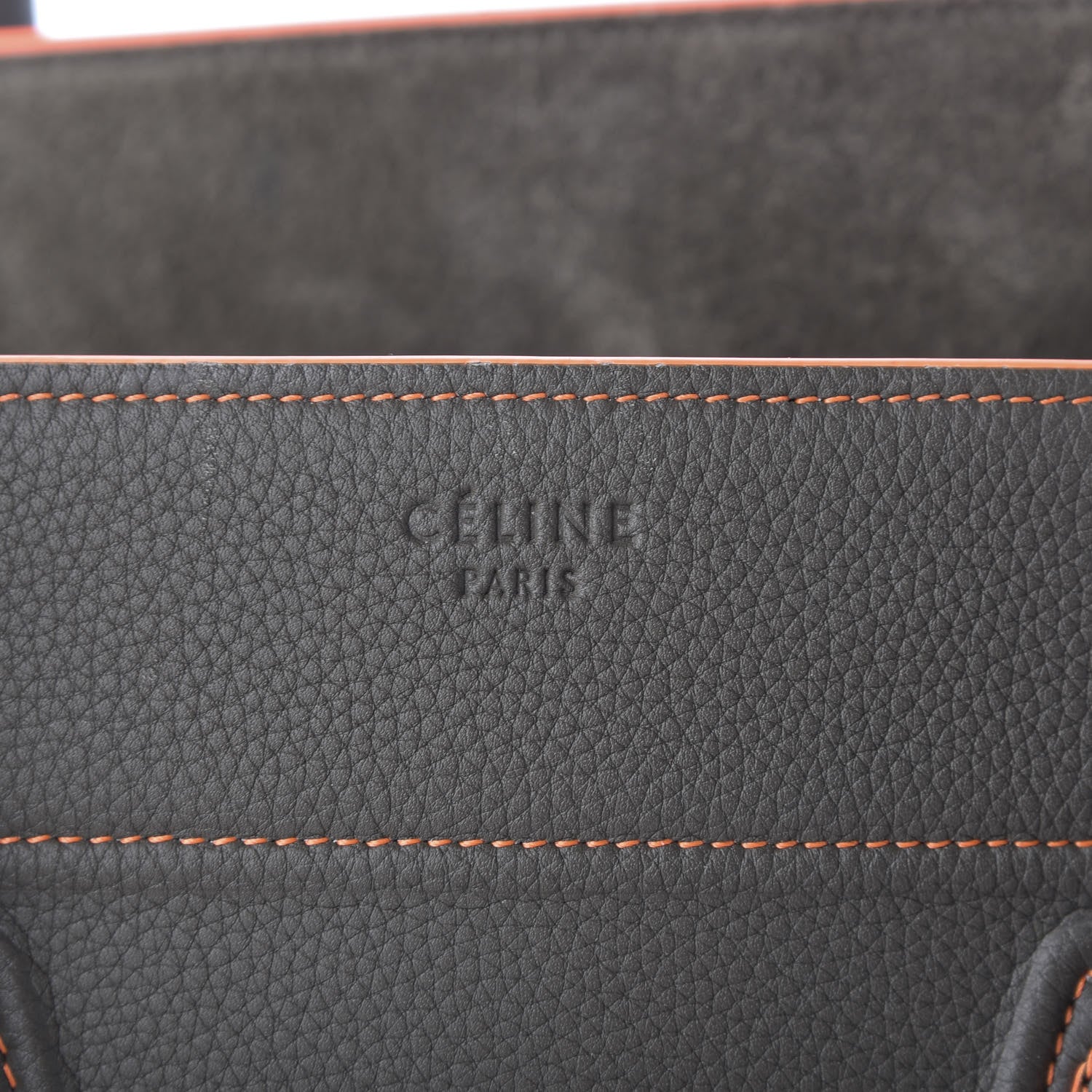 Celine Baby Grained Calfskin Medium Phantom Luggage Stone 6 of 11